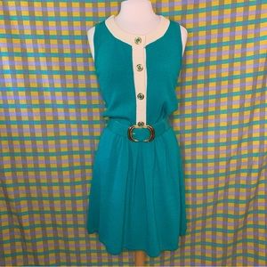 Vintage St. John Sportswear teak knit dress with matching belt